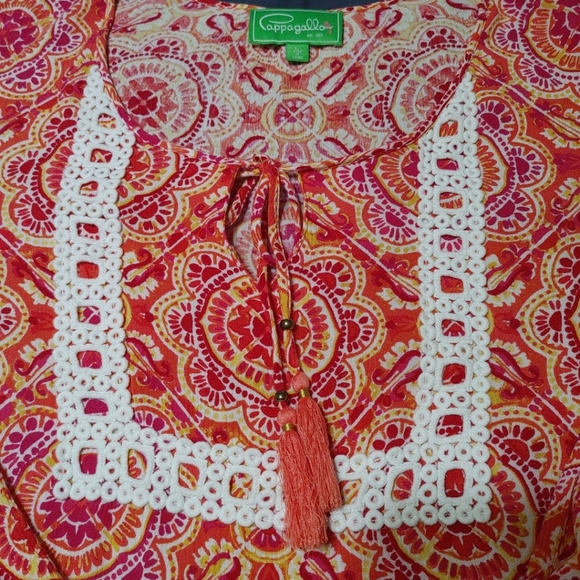 Papagallo Peplum Multi Color Top - Picture 7 of 15